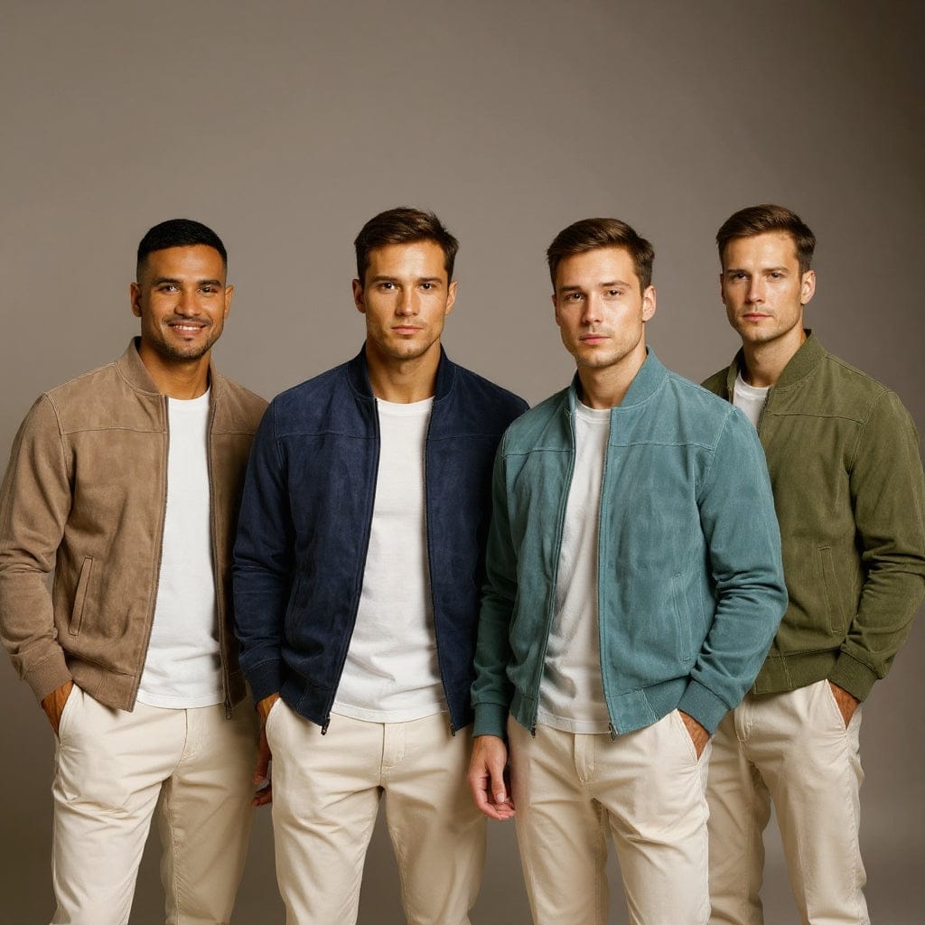 Léo | Veste classique en cuir suédé