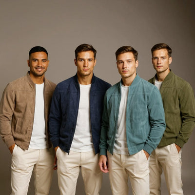 Léo | Veste classique en cuir suédé